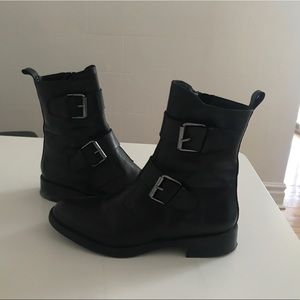 Emanuele Crasto Buckle Leather Boots